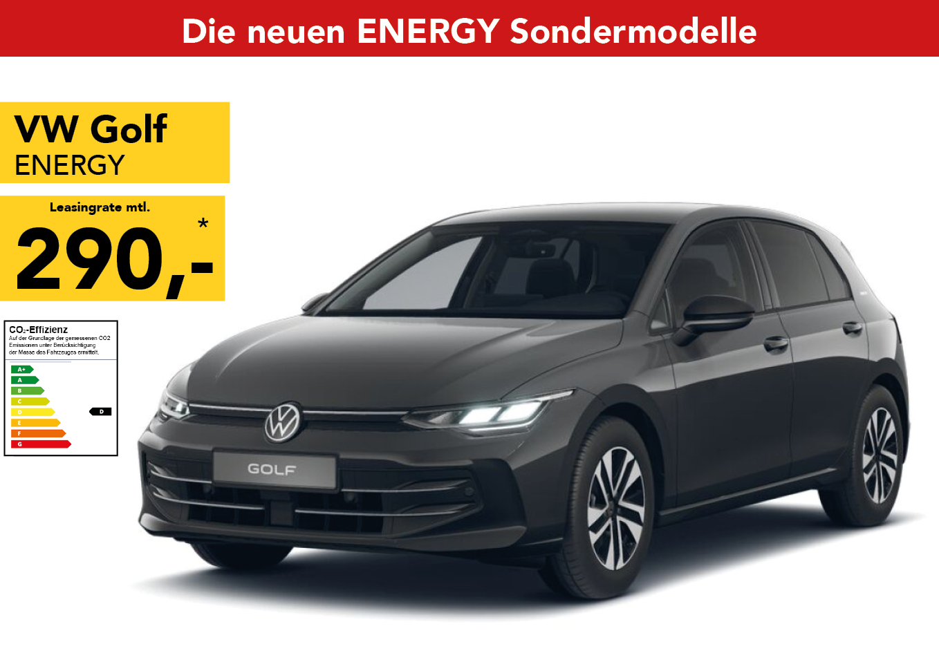 VW Golf in schwarz mtl. Leasingrate 252€