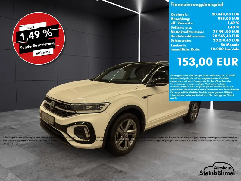 VW T-Roc R-Line 1.5TSI DSG LEDPlus NAV AHK RearView Bluetooth Navi LED Klima Einparkhilfe el. Fenster