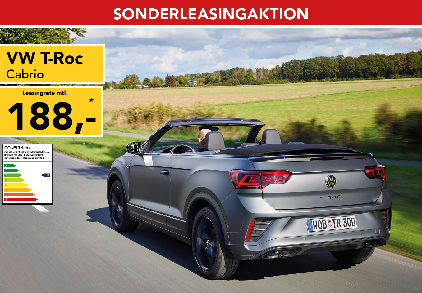 VW T-Roc Cabriolet Style 1.0TSI in hellblau