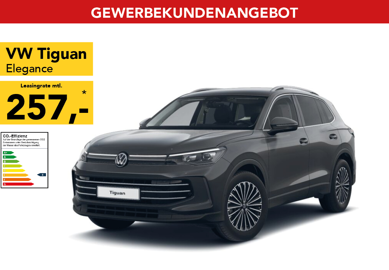 VW Tiguan in dunkelgrau