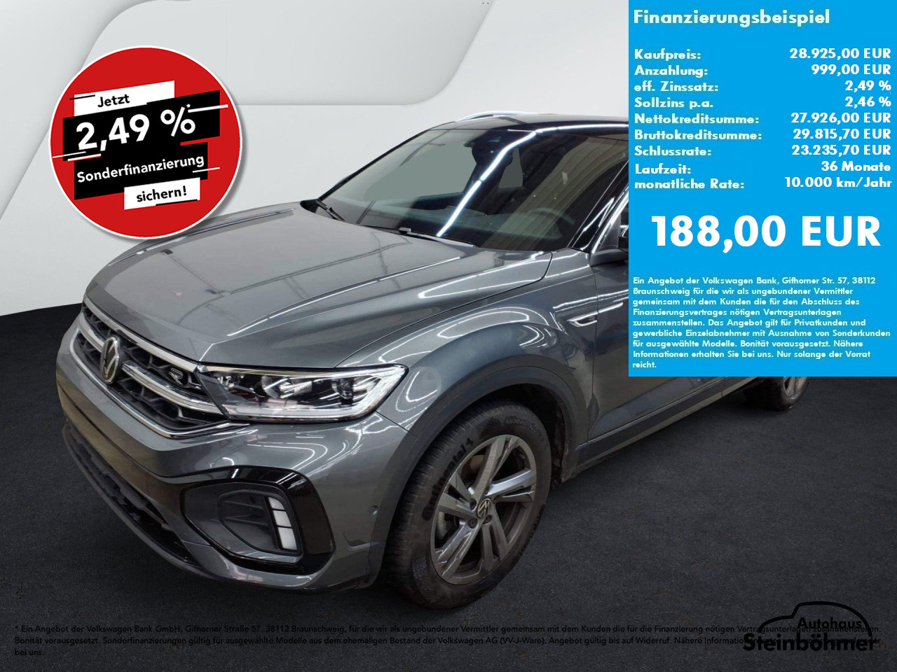 VW T-Roc R-Line 1.5TSI DSG LEDPlus NAV AHK ACC Bluetooth Navi LED Klima Einparkhilfe el. Fenster