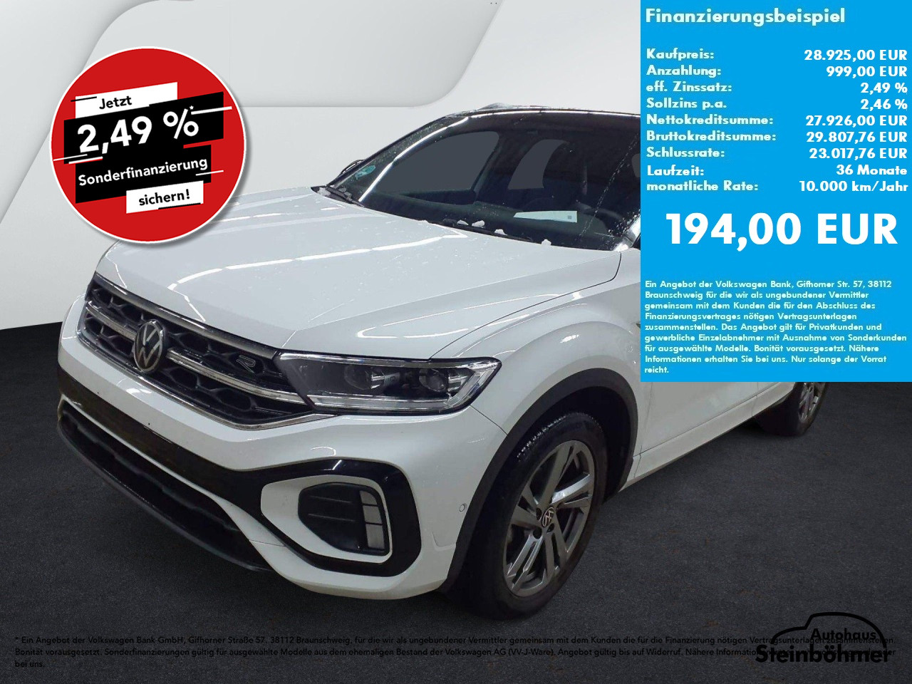 VW T-Roc R-Line 1.5TSI DSG LEDPlus NAV AHK RearView Bluetooth Navi LED Klima Einparkhilfe el. Fenster