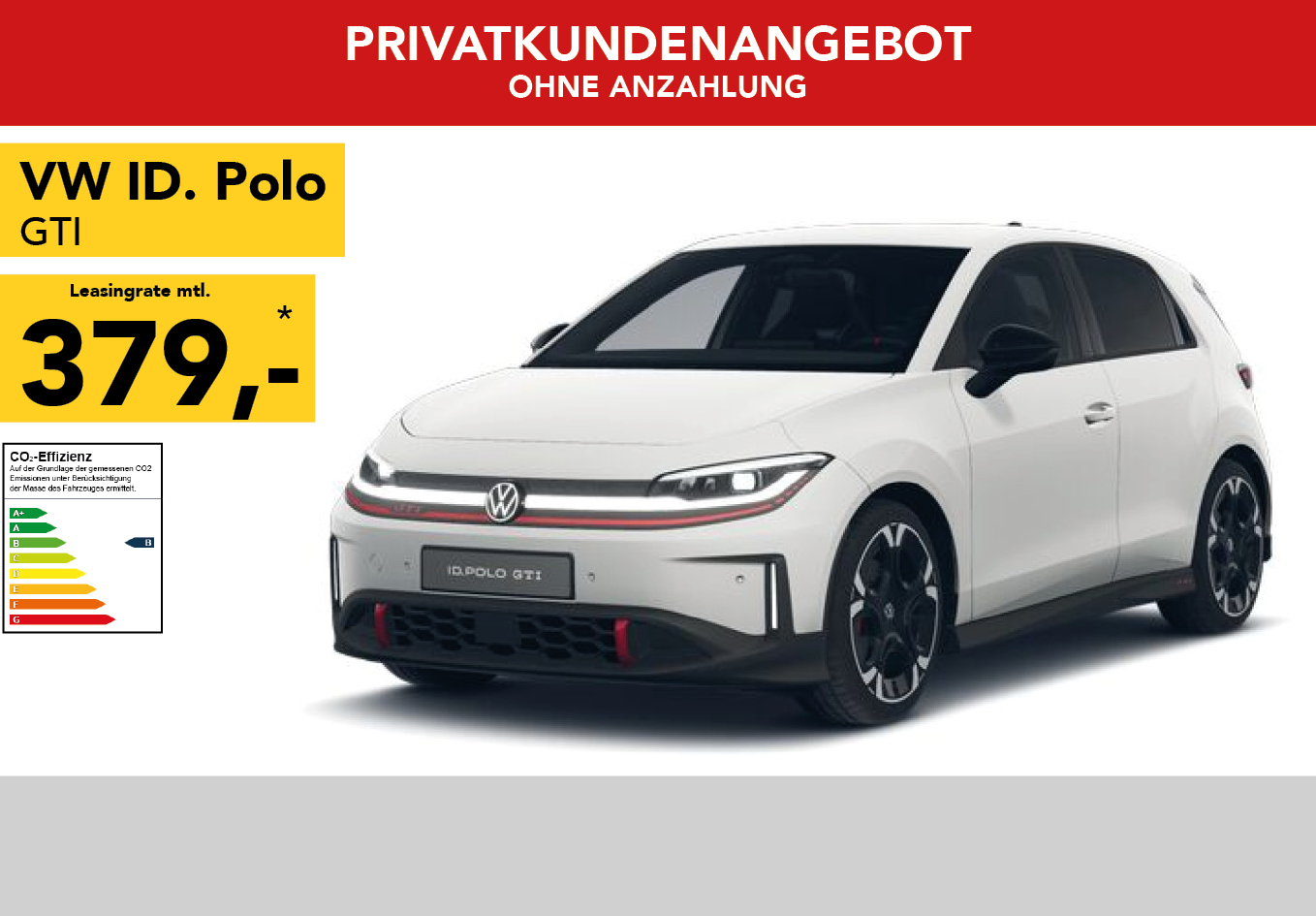 VW Polo in weiss, mtl. Leasingrate 66€