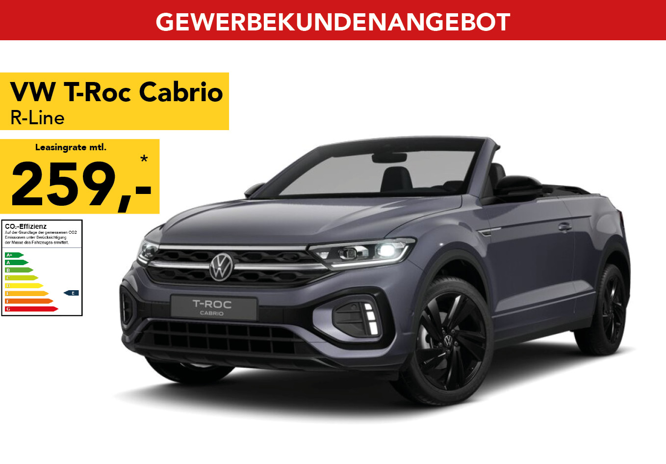 VW T-Roc Cabriolet Style 1.0TSI in hellblau