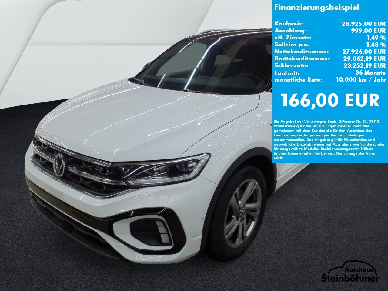 VW T-Roc R-Line 1.5TSI DSG LEDPlus NAV AHK ACC Bluetooth Navi LED Klima Einparkhilfe el. Fenster