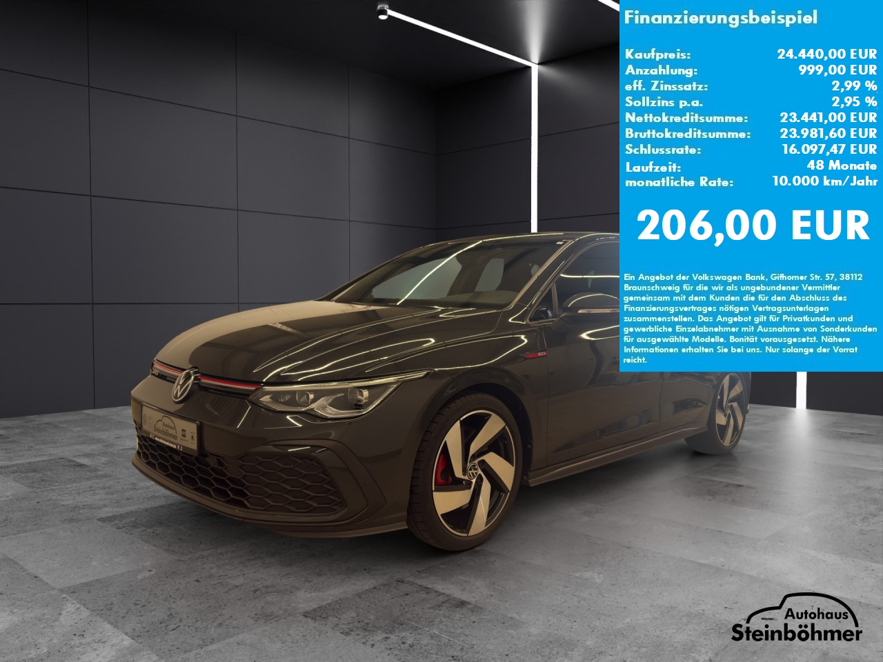 VW Golf GTI 2.0TSI 6-Gang LEDPlus NAV RearView AppCon Bluetooth Navi LED Klima Einparkhilfe el. Fenster