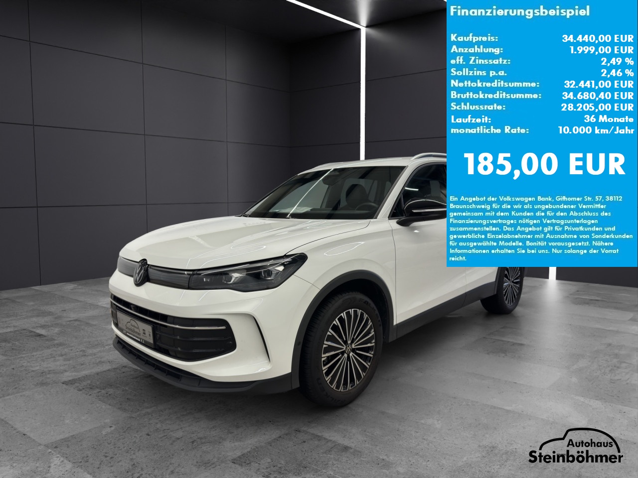 VW Tiguan Goal Plus 2.0TDI DSG IQ.Light NAV AHK Bluetooth Head Up Display Navi LED Klima Einparkhilfe el. Fenster (Kopie | 27388)
