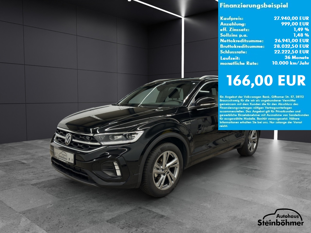 VW T-Roc R-Line 1.5TSI DSG LEDPlus NAV AHK ACC SHZ Bluetooth Navi LED Klima Einparkhilfe el. Fenster