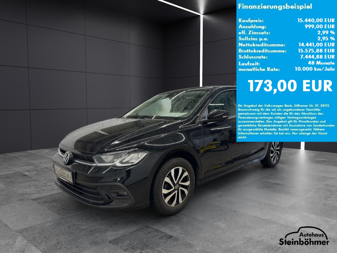 VW Polo ACTIVE 1.0MPI LED AppCon Bluetooth SHZ Galway Klima Einparkhilfe el. Fenster