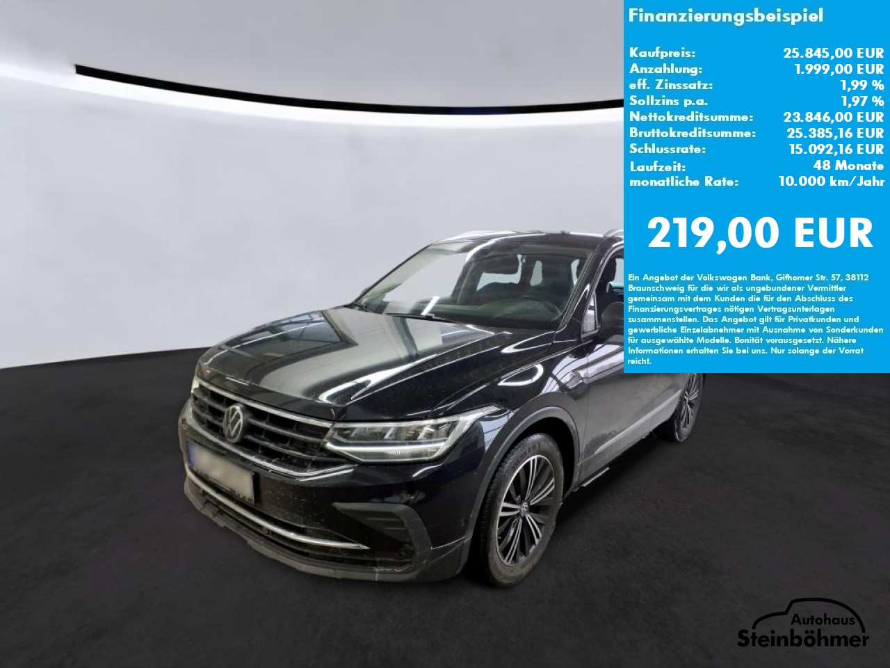 VW Tiguan ACTIVE 1.5 TSI RearView NAV AppCon ACC Bluetooth Navi LED Klima Einparkhilfe el. Fenster