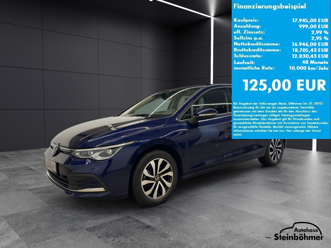 VW Golf Life 1.5 TSI ACTIVE RearView LED AppCon Bluetooth Head Up Display Navi Klima Standhzg Einparkhilfe el. Fenster
