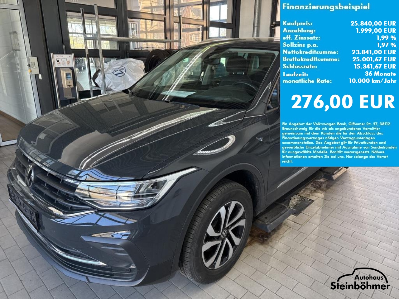 VW Tiguan ACTIVE 2.0TDI DSG LED NAV AHK ACC SHZ Bluetooth Navi Klima Einparkhilfe el. Fenster