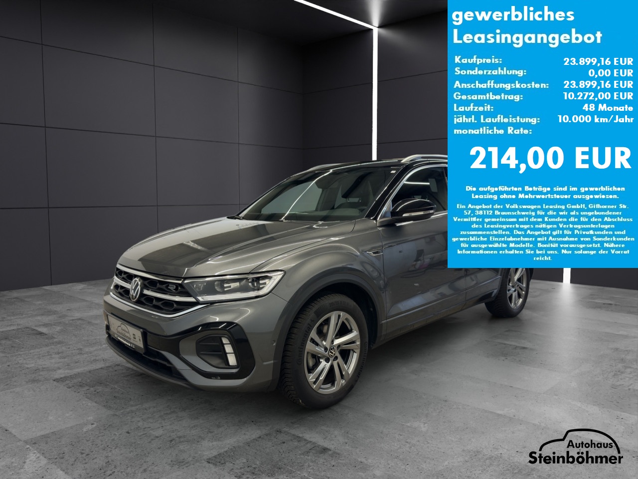 VW T-Roc R-Line 1.5TSI DSG LEDPlus NAV AHK ACC Bluetooth Navi LED Klima Einparkhilfe el. Fenster