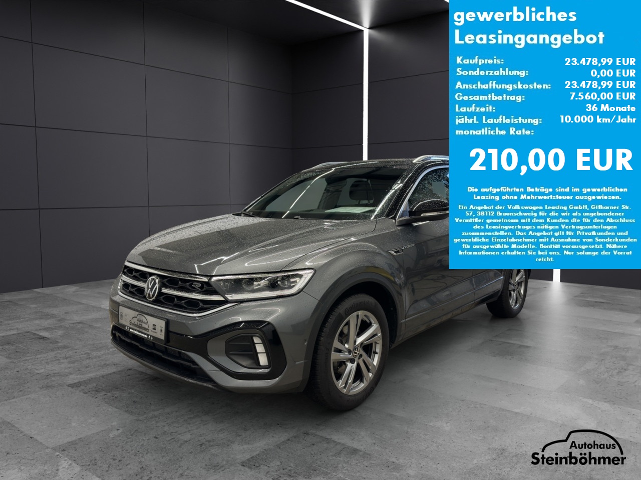 VW T-Roc R-Line 1.5TSI DSG LEDPlus NAV AHK ACC SHZ Bluetooth Navi LED Klima Einparkhilfe el. Fenster