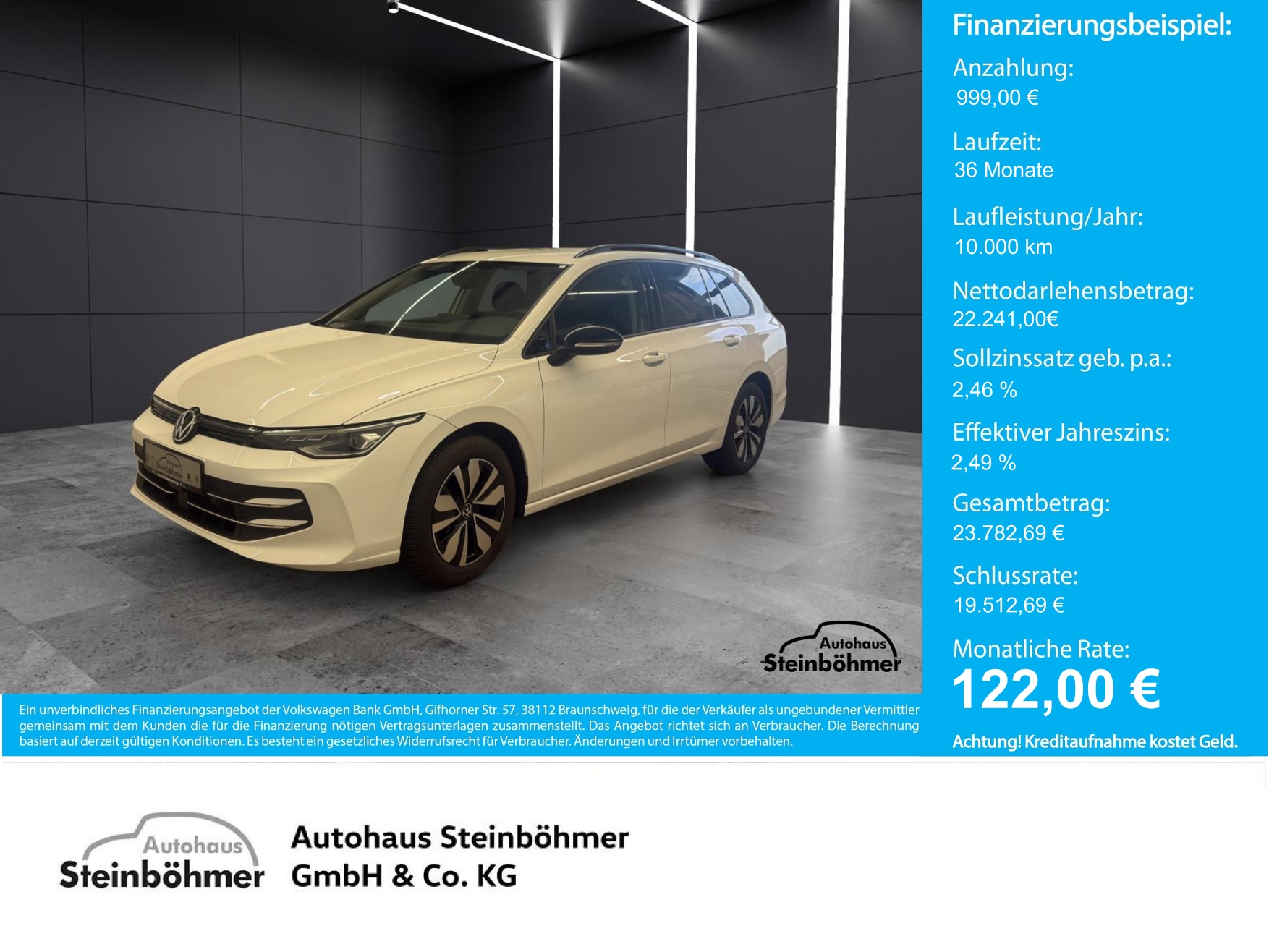 VW Golf Variant GOAL 1.5TSI LEDPlus NAV AHK RearView Bluetooth Navi LED Klima Einparkhilfe el. Fenster