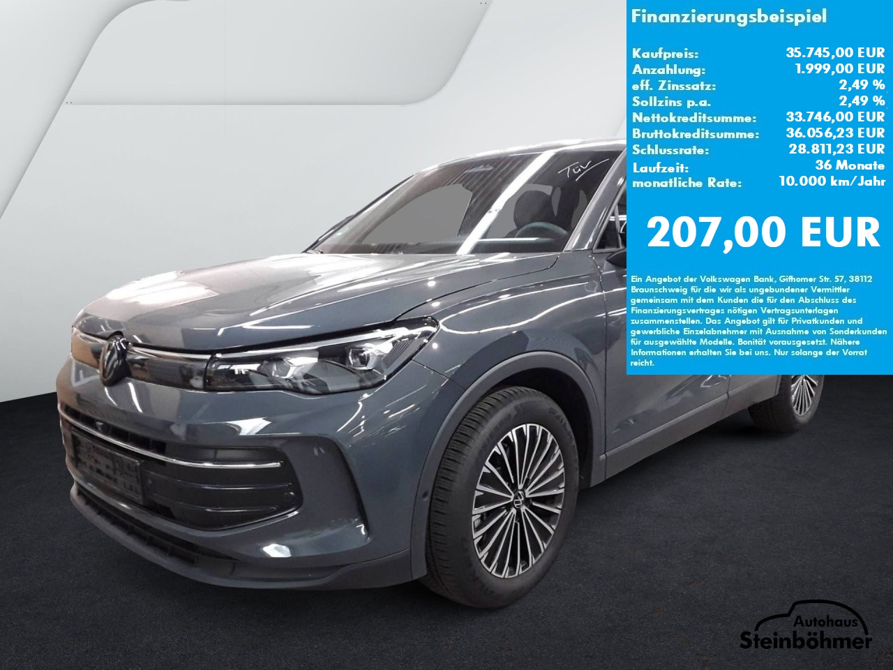 VW Tiguan Goal Plus 2.0TDI DSG IQ.Light NAV AHK Bluetooth Head Up Display Navi LED Klima Einparkhilfe el. Fenster
