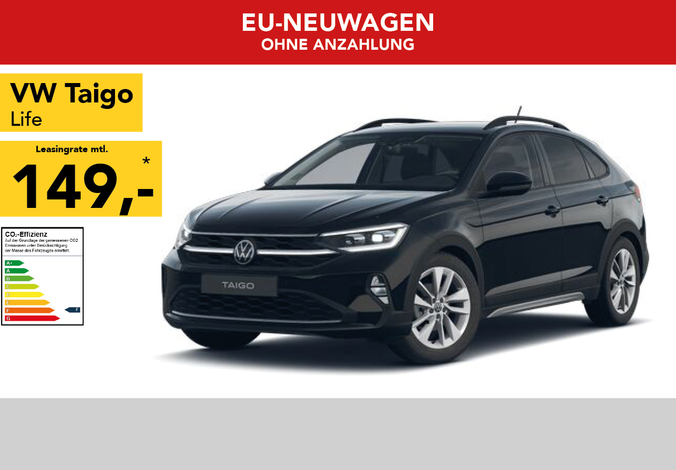 VW T-Cross in gelb, mtl. Leasingrate 186€