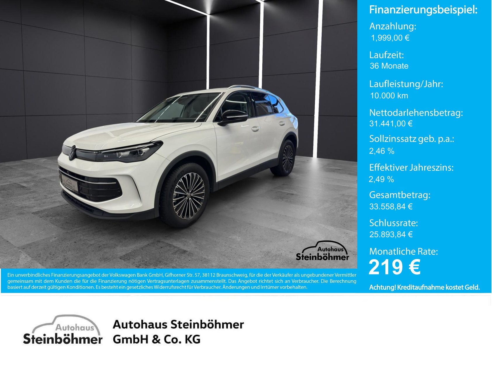 VW Tiguan Goal 2.0TDI DSG LEDPlus NAV AHK ACC Bluetooth Navi LED Klima Einparkhilfe el. Fenster