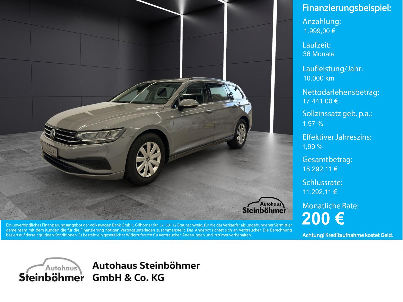 VW Passat Variant 2.0TDI DSG LED NAV SHZ RearView Bluetooth Navi Klima Einparkhilfe el. Fenster