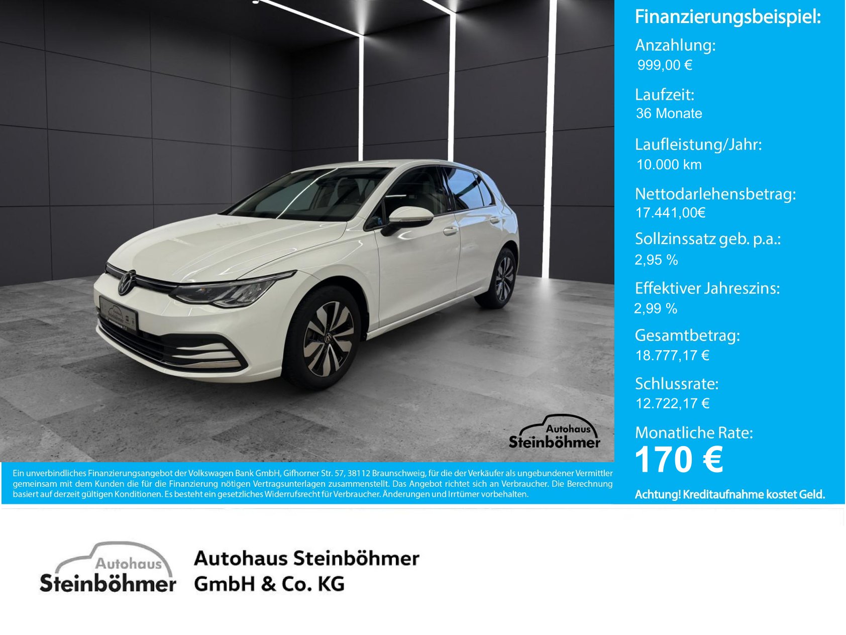 VW Golf Move 1.0TSI LED AppCon SHZ RearView Bluetooth Klima Einparkhilfe el. Fenster