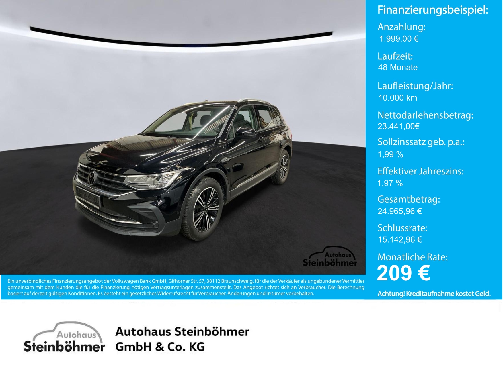 VW Tiguan ACTIVE 1.5TSI DSG LED NAV ACC SHZ RearView Bluetooth Navi Klima Einparkhilfe el. Fenster